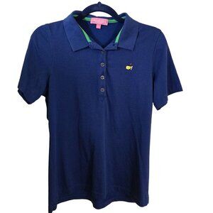 Magnolia Lane Collection Master's Logo Augusta Golf Navy Polo Shirt Size M
